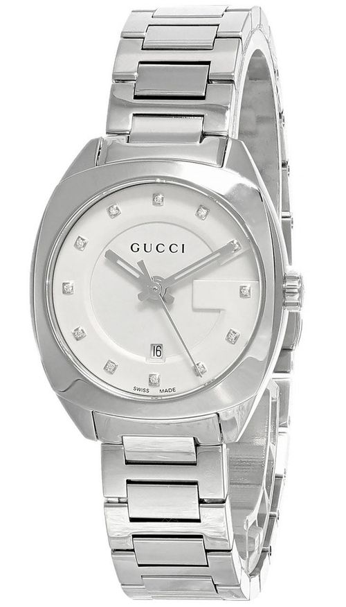 GUCCI GG2570 29MM SS Diamond White Dial Women's Watch YA142504