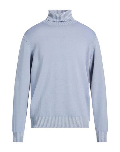 Man Turtleneck Sky blue Size 46 Merino Wool