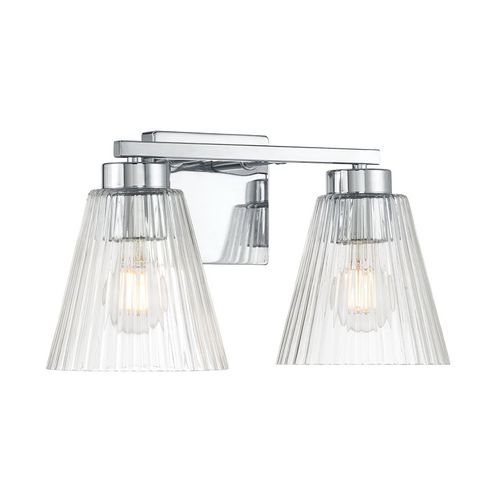 Chrome Bathroom Vanity Light from the Riville Collection