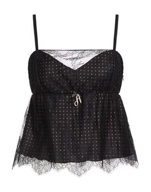 Woman Top Black Size M Polyamide, Polyester, Elastane