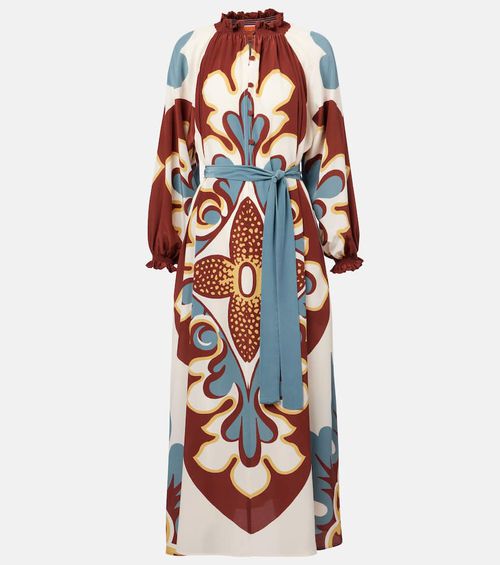 Cerere silk crêpe de chine midi dress