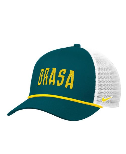 Men's Green Brazil National Team Rise Rope Trucker A-Frame Adjustable Hat - Green