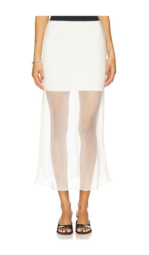Line & Dot x REVOLVE Denman Midi Skirt in White. - L also in S, XS