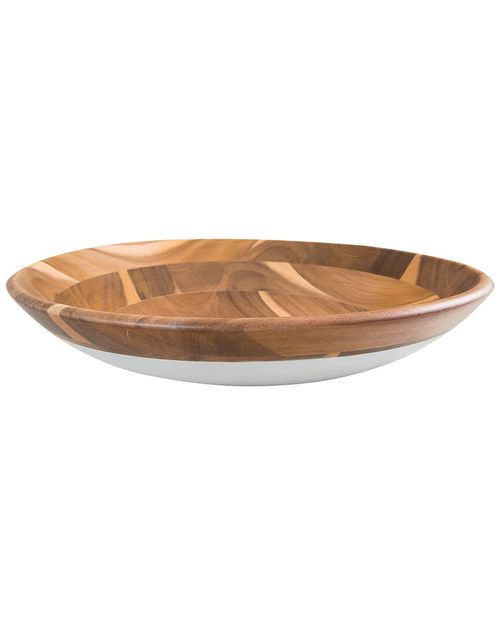 International Small Acacia Bowl with Lacquer Bottom