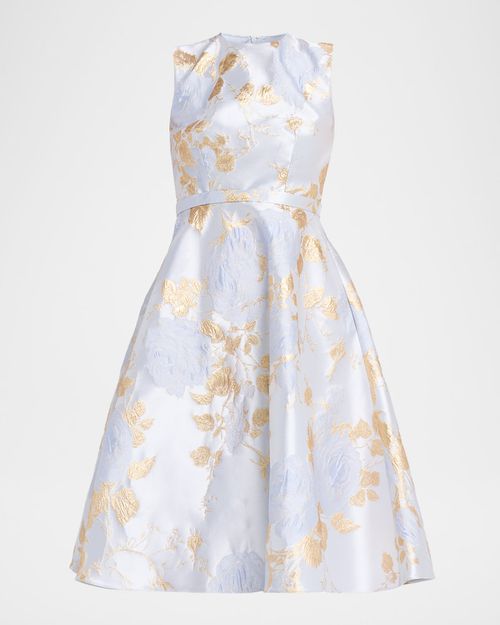 Metallic Jacquard Dress