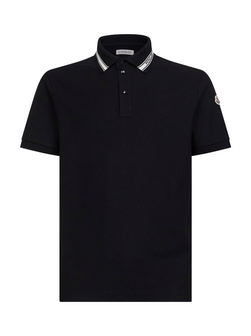 Logo-Trimmed Cotton Piqué Polo Shirt — Black