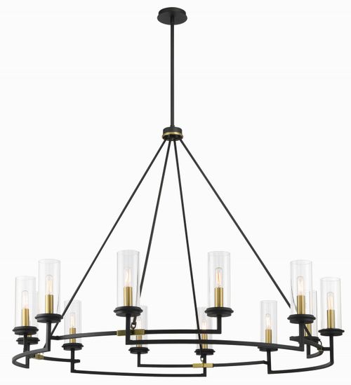Sand Coal & Soft Brass Chandelier from the Hillstone Collection