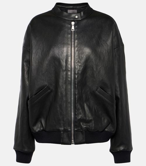 Pharrell leather bomber jacket