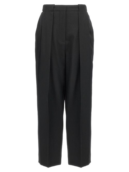 Grain de Poudre Wool Trousers — Black