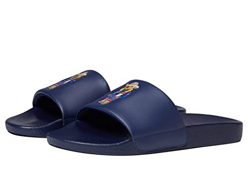 POLO RALPH LAUREN Polo Slide Sandal White/Navy