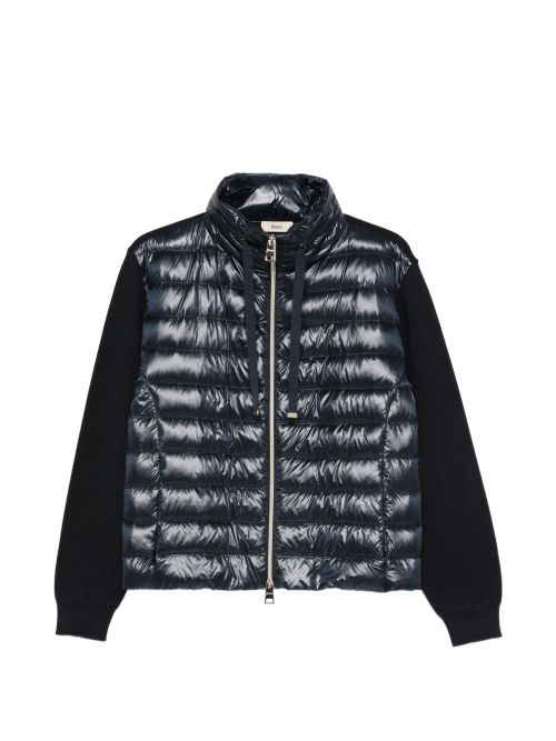 Cotton and nylon down jacket