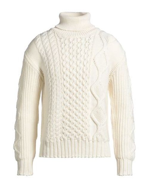 Man Turtleneck Cream Size S Virgin Wool