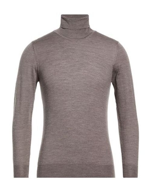 Man Turtleneck Taupe Size 36 Merino Wool