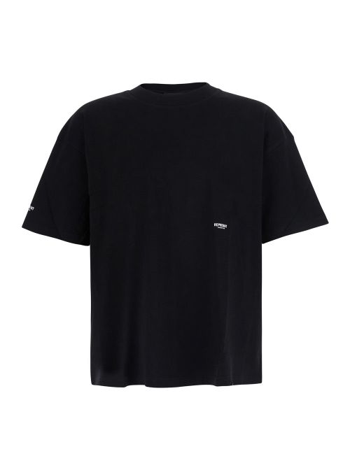 Logo-Printed Cotton T-Shirt — Black