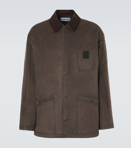 Suede-trimmed jacket