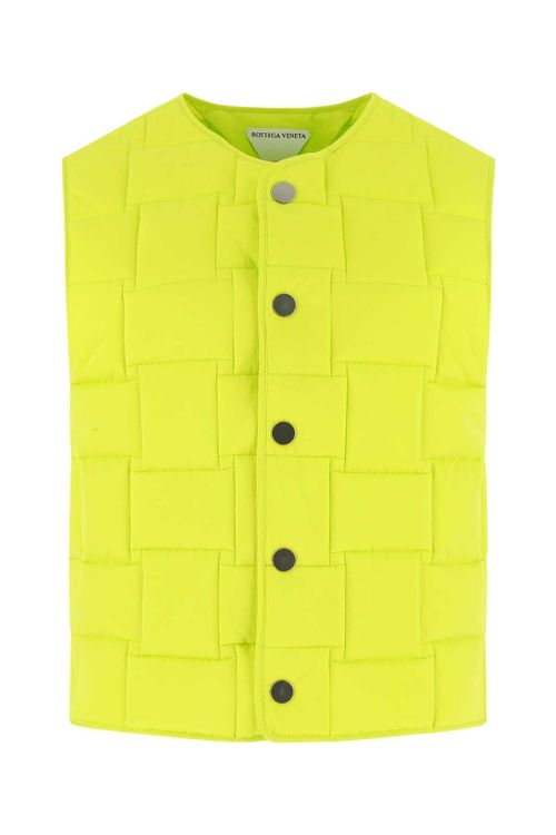Quilted Nylon Padded Vest — Yellow