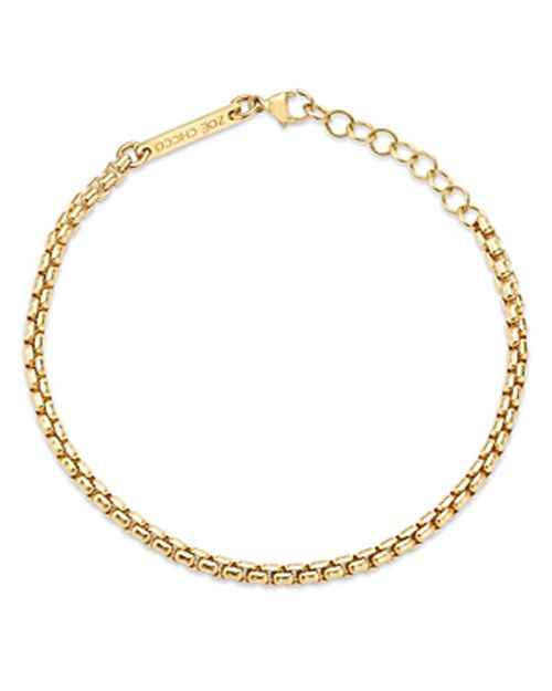 14K Yellow Gold Heavy Metal Medium Box Link Chain Bracelet