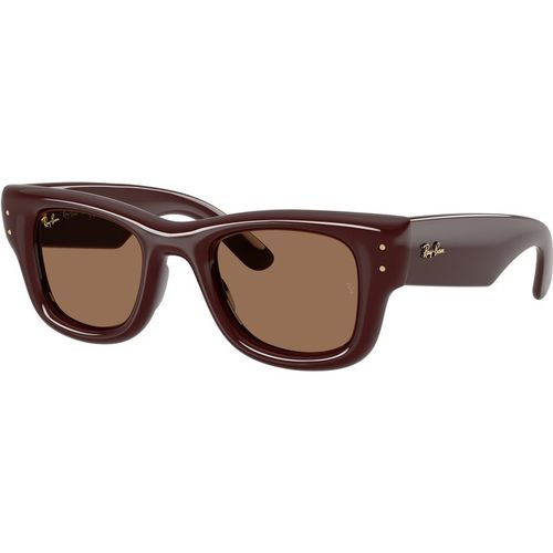 Ray - Ban Unisex Ray - Ban A$AP Rocky RB4940 WAYFARER PUFFER 687773 Gafas de sol Nylon Marrón Marrón Cuadrada Norma