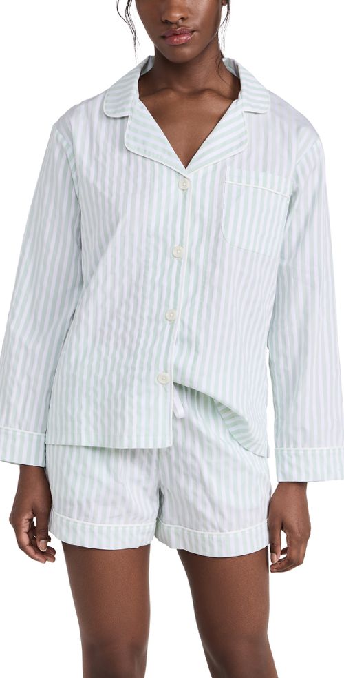 100% Cotton Long Sleeve PJ Set MintStripe
