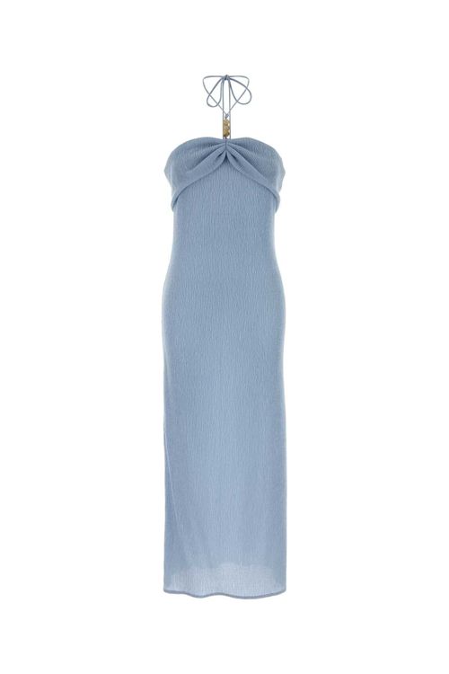 Stretch Lyocell Blend Dress — Blue