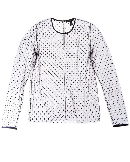 Kiki de Montparnasse Merci Silk-Trim Top