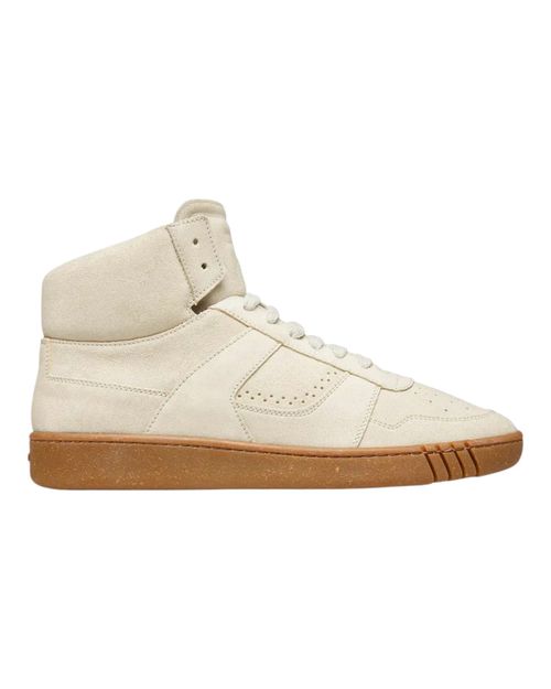Wiggles 6303321 Men's Dusty White Calf Suede High Top Sneakers