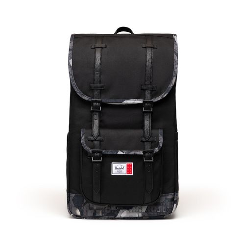 Herschel Little America Backpack - Black/Abstract Bricks Black