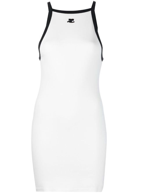 Sleeveless mini-dress - White