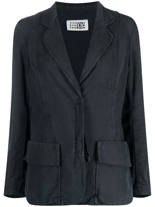 1990s single-breasted blazer - Blue