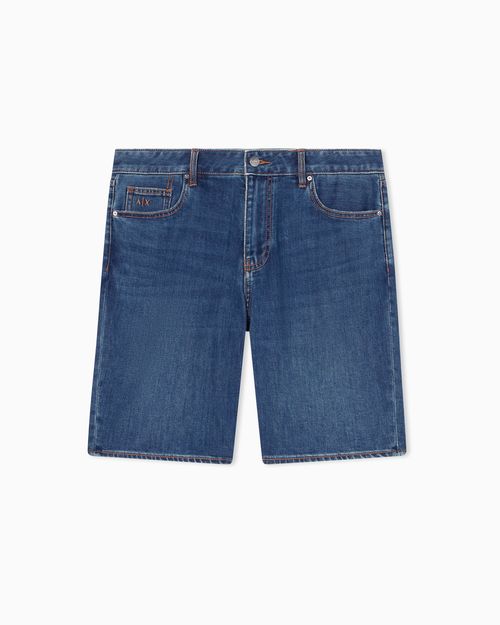 Comfort Fit Light Wash Blue Denim Shorts