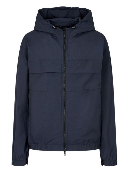 Hooded drawstring jacket - Blue