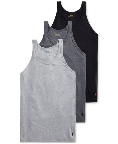 Ralph Lauren | Men's 3-Pk. Slim Fit Classic Undershirts - Andover / Madison  / Black | Realry