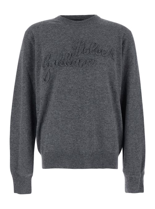 Grey Crewneck Logo Sweater