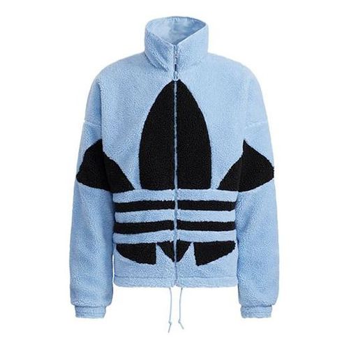 Originals Sherpa Jacket Stand Collar Loose Logo Sports Sky Blue