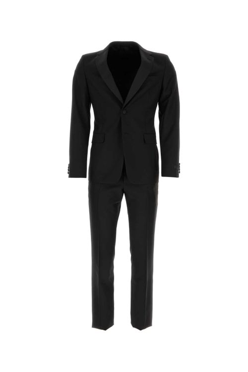 Wool Blend Tuxedo — Black