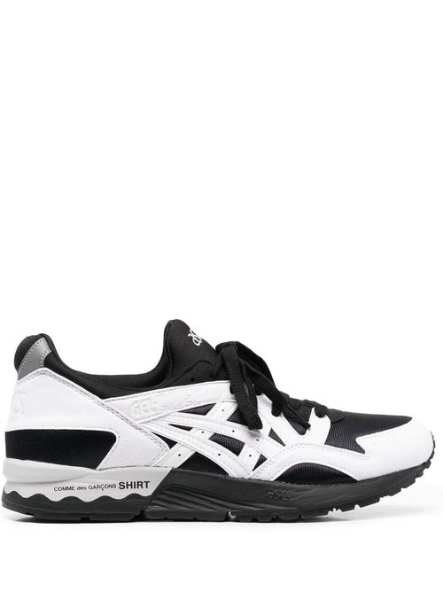 Colour-block striped sneakers - Black
