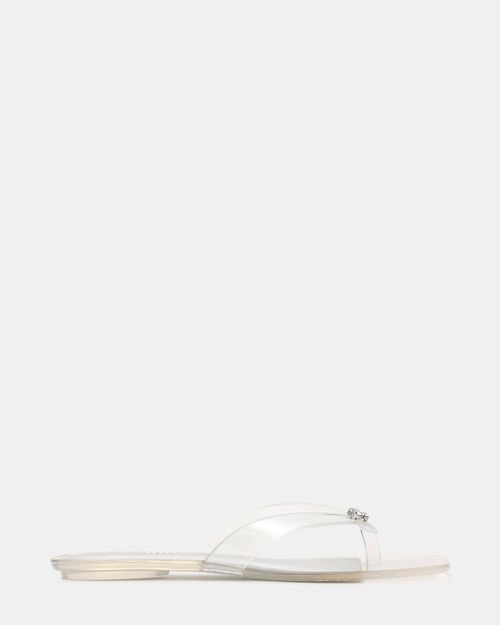 Steve Madden Women's Trella Jelly Thong Sandals - Clear - - Synthetic