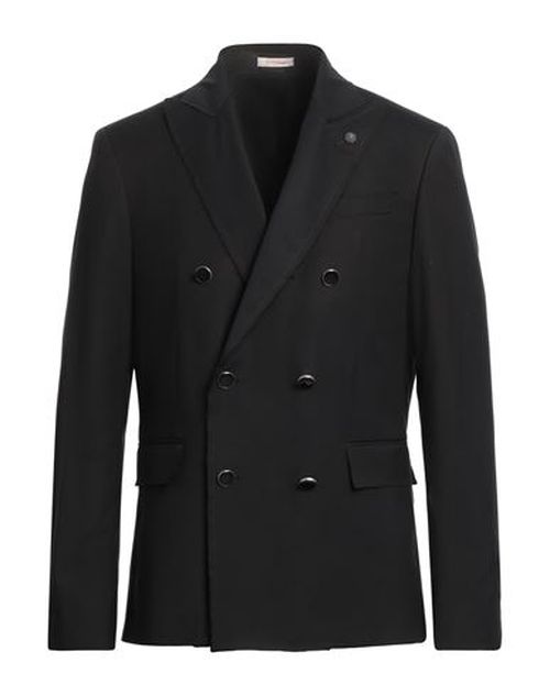 Man Blazer Black Size 38 Polyester, Viscose, Wool, Elastane