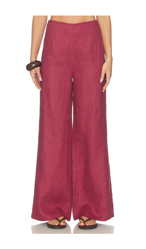 FAITHFULL Syna Pant in Burgundy. - S also in