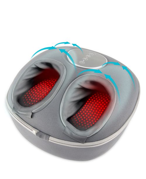 Shiatsu Air Deluxe Foot Massager with Heat - Gray