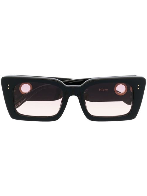 Rectangular-frame sunglasses - Black