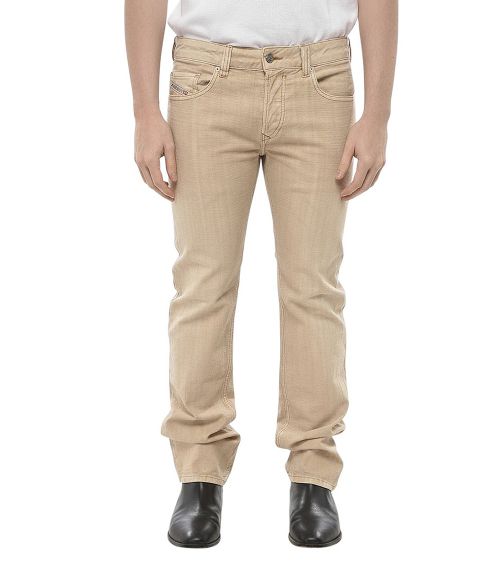 Beige Mid Rise Jeans