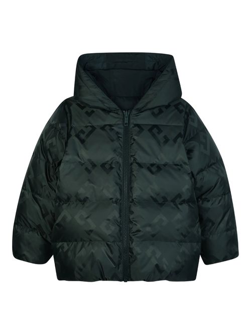 Quilted Hoodie with Front Zip for Boys