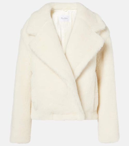 Oggeri alpaca, wool, and silk teddy coat