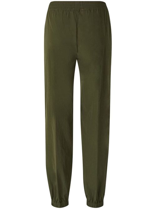 Elasticated-waist track pants - Green