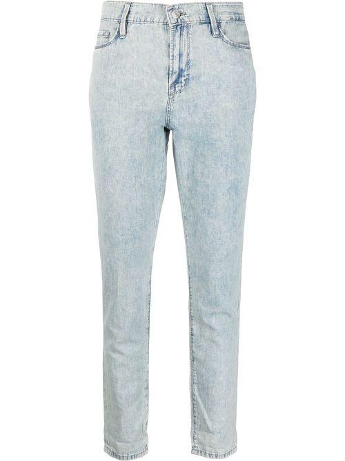 Distressed-effect denim jeans - Blue