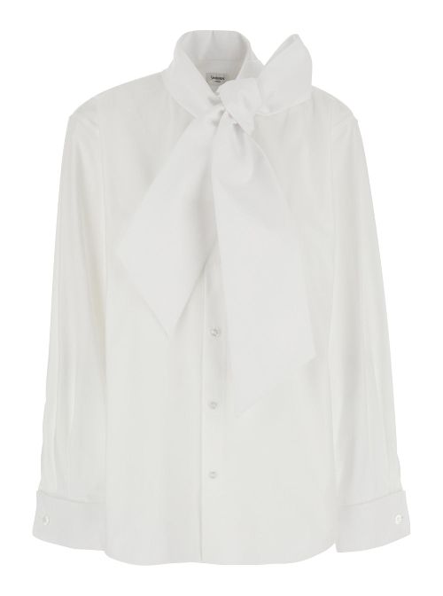 Lavallière Collar Blouse — White