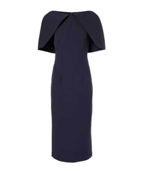 Barb draped crepe midi dress