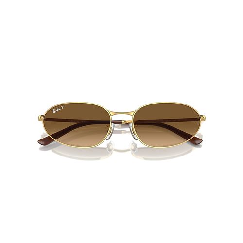 Ray-Ban Rb3734 Sunglasses Arista Gold Frame Brown Lenses Polarized 59-18