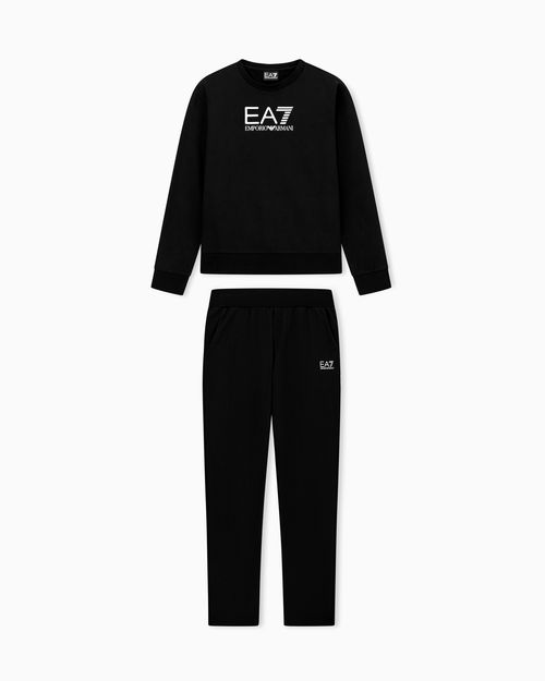 Stretch cotton crewneck logo Tracksuit